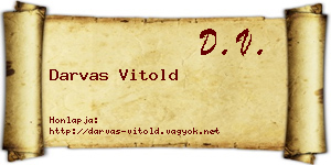 Darvas Vitold névjegykártya